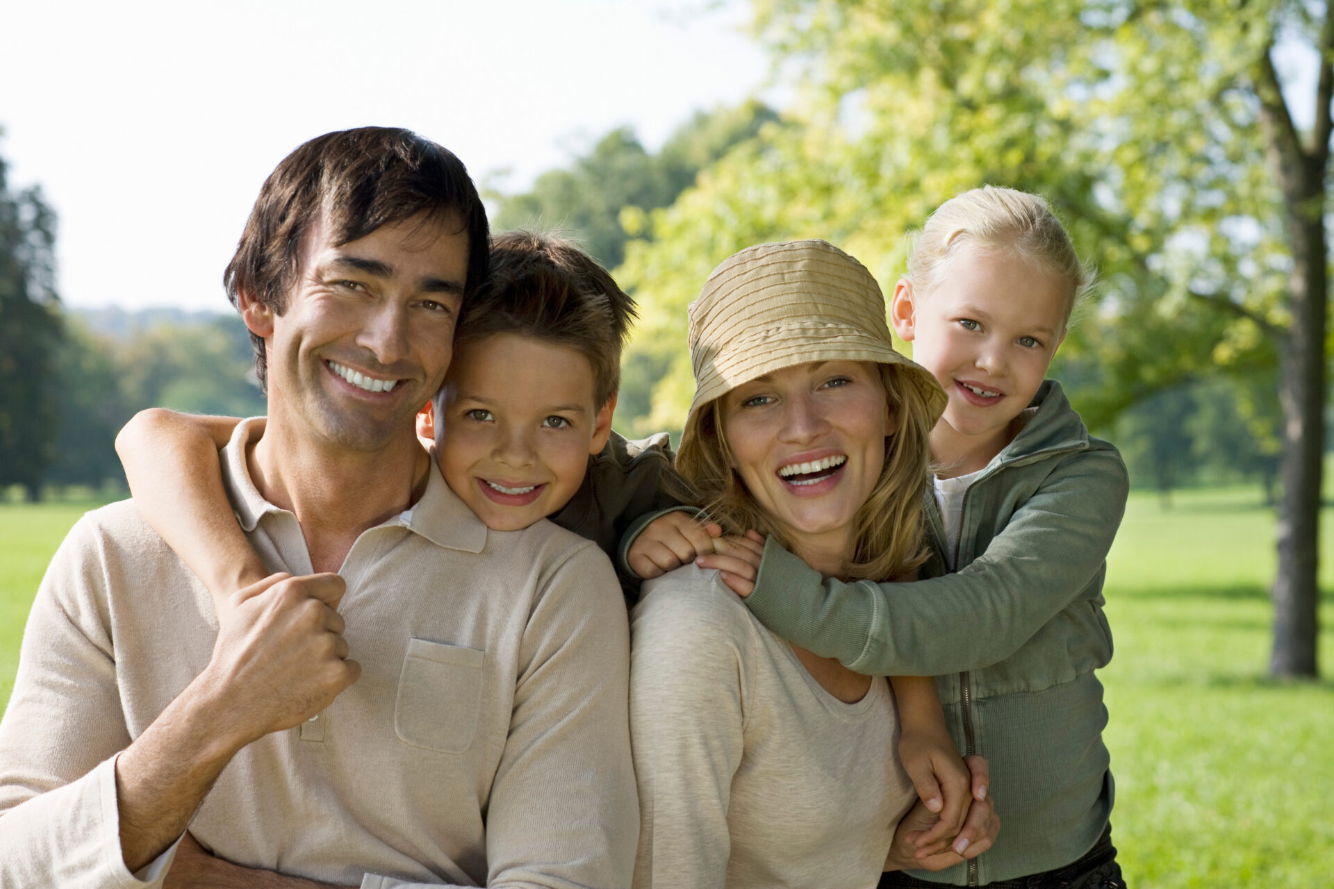 A family portrait in the park